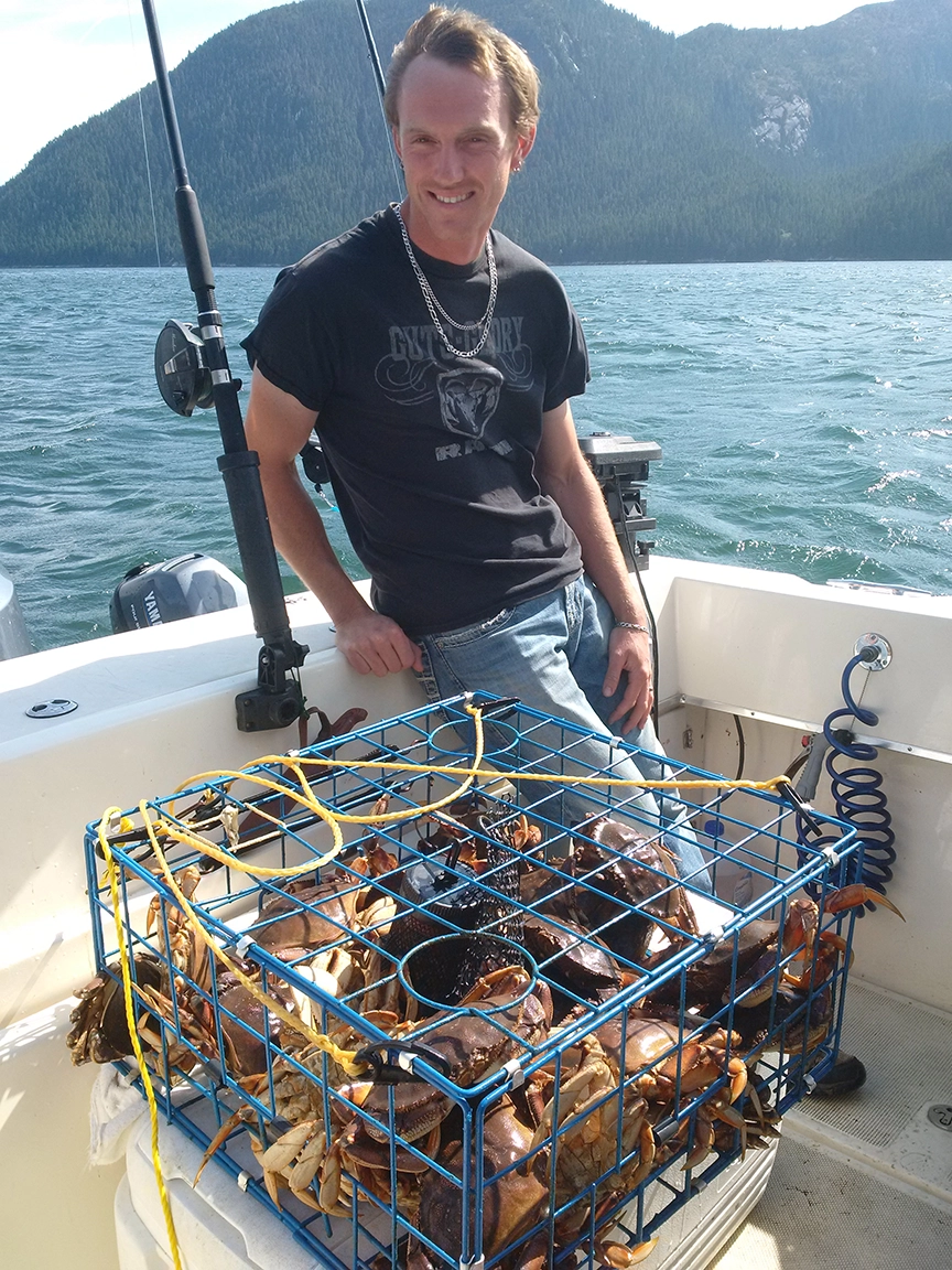 Full Crab Trap on a Kitimat Fishing Charter
