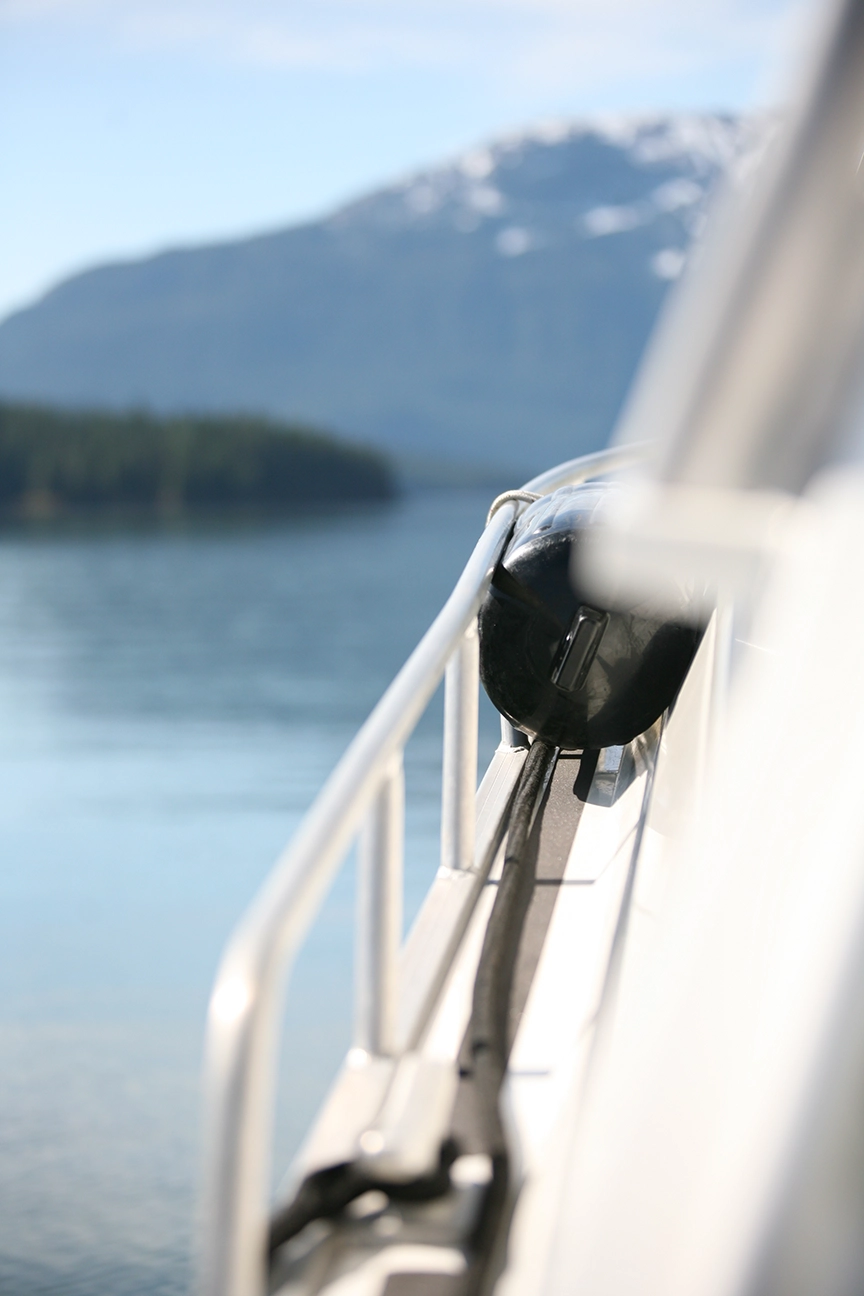 charter guide boat cruising on the Douglas Channel